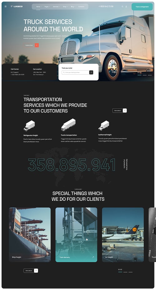 Logistics Website Preview